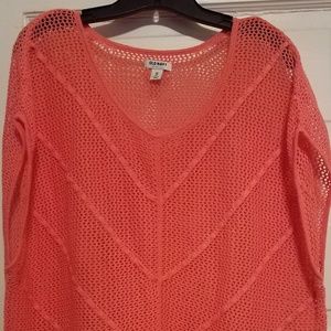 Coral knit top